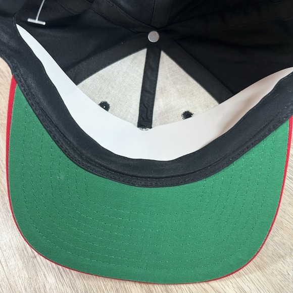 VTG‎ Chicago Bulls Snapback Hat NBA Basketball Jordan Twins Black Red Cap - Picture 5 of 8